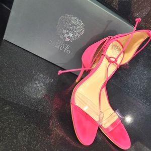 2/$20 Vince Camuto fuchsia tie around pumps